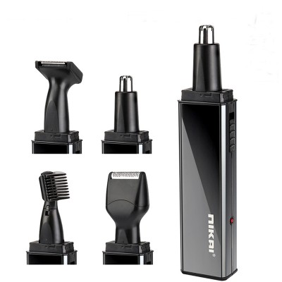 NIKAI Multi-functional 4 in 1 Nose and Ear Hair Trimmer Shaving Machine USB Rechargeable Men