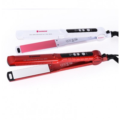 SHINON  3 in 1 Hair Beauty Set  Hair Curler Straightener Flat Iron