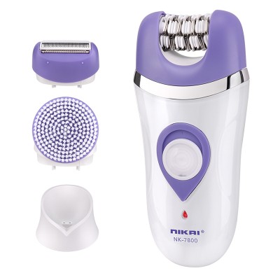 NIKAI Multi-functional Set 3 IN 1 Waterproof  Lady epilator Shaver Facial Brush