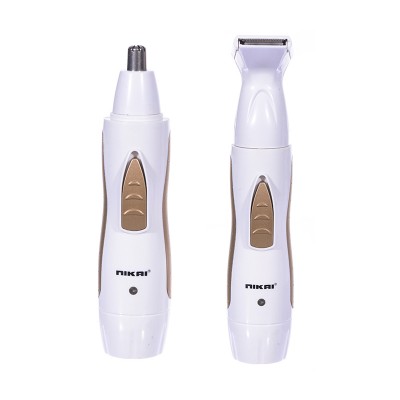 NIKAI 2 IN 1 trimmer for beard mustache ear&nose hair trimmer