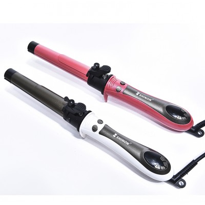 SHINON  2 in 1 Auto Rotating Hair Iron LCD Panel Overheating Protection