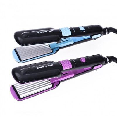 SHINON 2 IN 1 Hair Straightener Hair Crimper Changeable  Plate Hot Tools High Quality