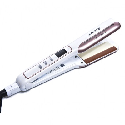 SHINON Hair Straightener LCD Panel Wide Plate Women Barber