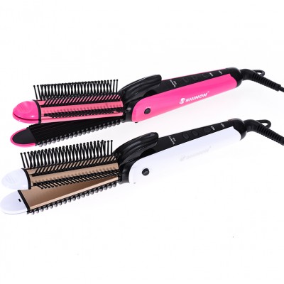 SHINON Multi-functional 4 in 1 Hair Beauty Set Hair Straightener Curler Ceramic Coating